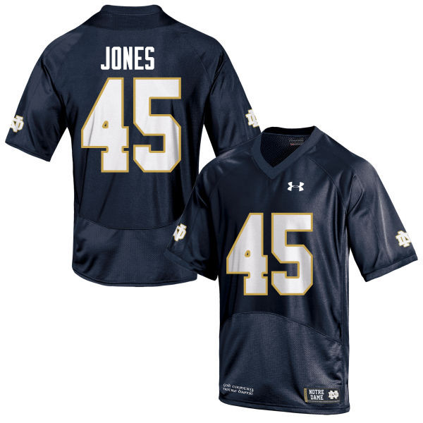 Men #45 Jonathan Jones Notre Dame Fighting Irish College Football Jerseys-Navy Blue